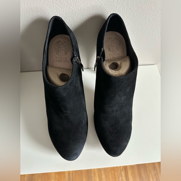 Vince Camuto Black Suede Booties - Picture 4 of 7